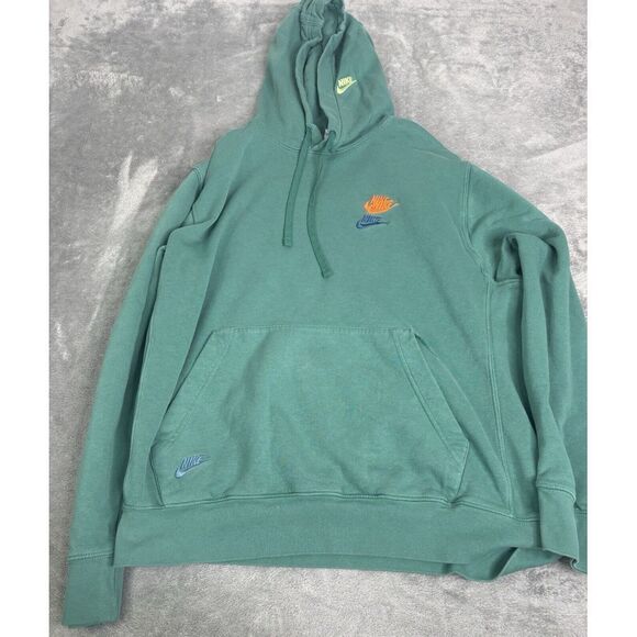 Nike Sportswear Essentials Pullover Hoodie Men's Size Large Green - Picture 1 of 13